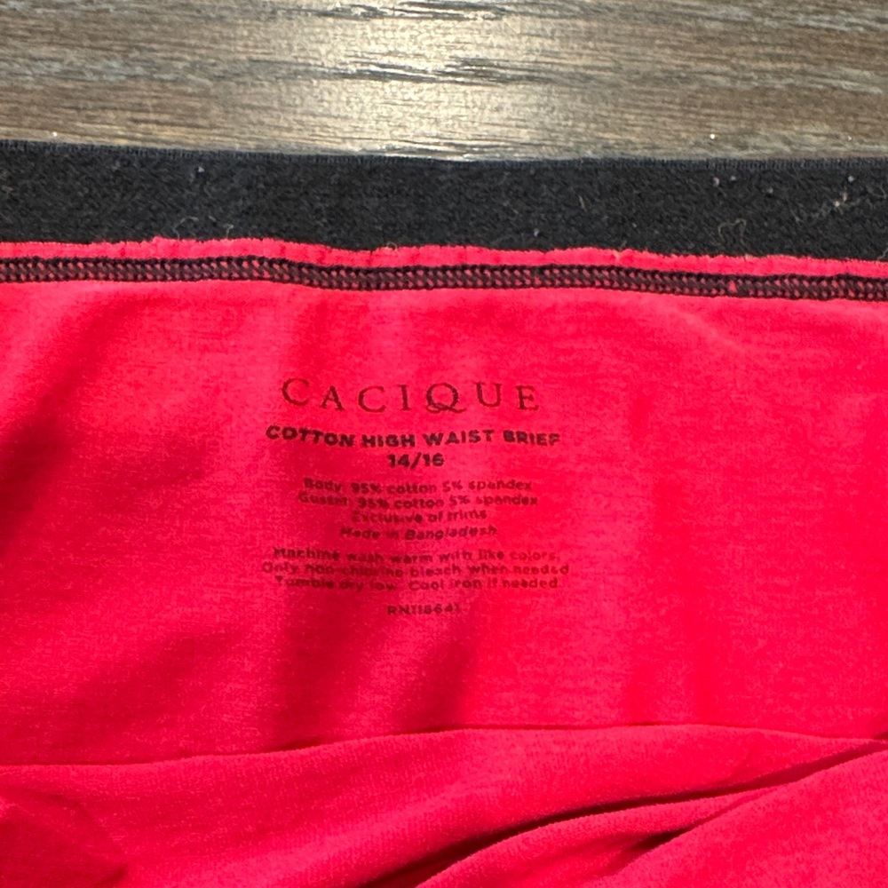 Cacique NWT (red pair) Lace Trim Panties and plaid pair both 14/16 - Picture 5 of 6
